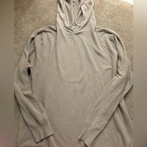 Linksoul XL Beige waffle Knit Hoodie